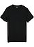 T-Shirt, Baumwolle, schwarz - schwarz