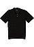 Polo-Shirt, Baumwoll-Strick, schwarz - schwarz