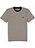 T-Shirt, Baumwolle, creme-schwarz gestreift - creme-schwarz