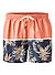 Badeshorts, Mikrofaser, lachs-multicolor gemustert - lachsorange-multicolor