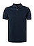 Zip-Polo, Slim Fit, Baumwoll-Jersey, navy - navy