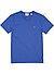 T-Shirt, Slim Fit, Baumwolle, blau - blau