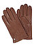 Handschuhe, Leder-Seide gefüttert, braun - braun