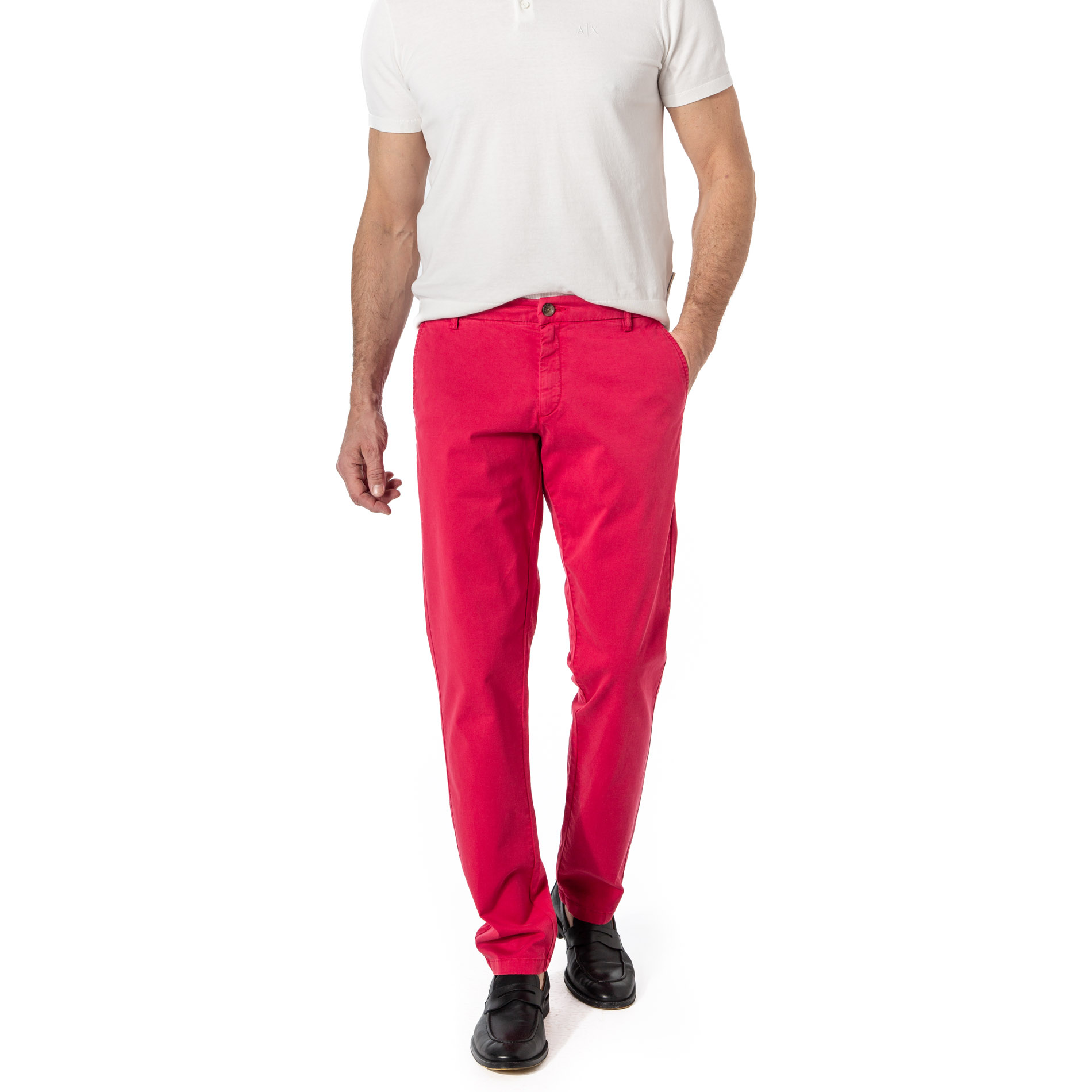 HECHTER PARIS Herren Chino rot Baumwolle