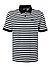 Polo-Shirt, Baumwoll-Piqué, schwarz-weiß gestreift - schwarz