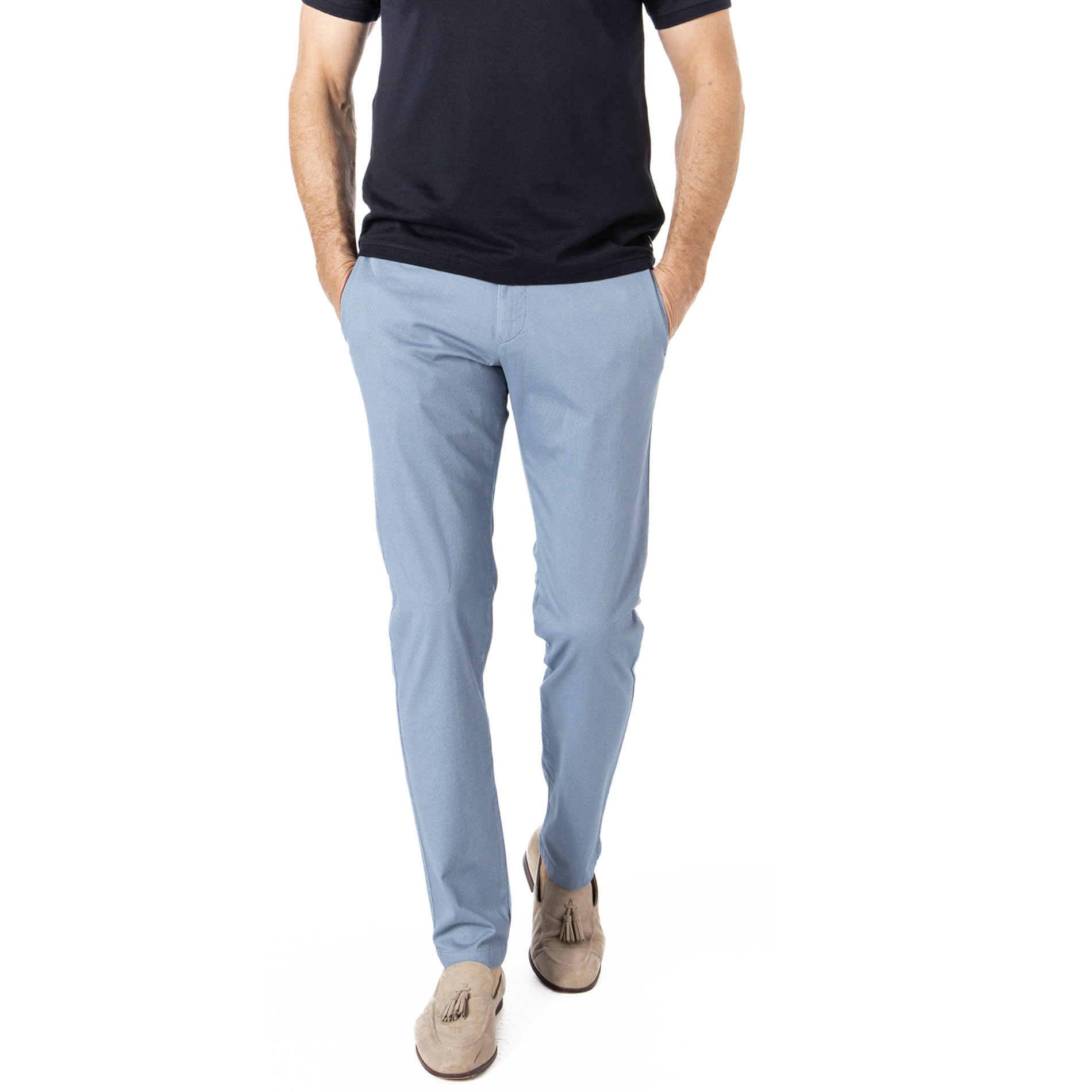bugatti Herren Hose blau meliert