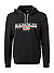 Hoodie, Regular Fit, Baumwolle, schwarz - schwarz