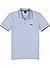Polo-Shirt, Regular Fit, Baumwoll-Piqué, mittelblau - himmelblau