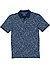 Polo-Shirt, Baumwoll-Piqué, nachtblau floral - nachtblau