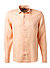 Hemd, Tailored Fit, Reines Leinen, hellorange meliert - apfelsine