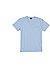 T-Shirt, Bio Baumwolle, hellblau meliert - pastellblau