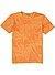 T-Shirt, Baumwolle, orange gemustert - braunorange