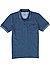 Polo-Shirt, Baumwoll-Piqué, dunkelblau meliert - nachtblau