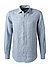 Hemd, Reines Leinen, blau - blau