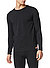 Longsleeve, Baumwoll-Stretch, schwarz - schwarz