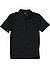 Polo-Shirt, Leinen-Jersey, schwarz - schwarz