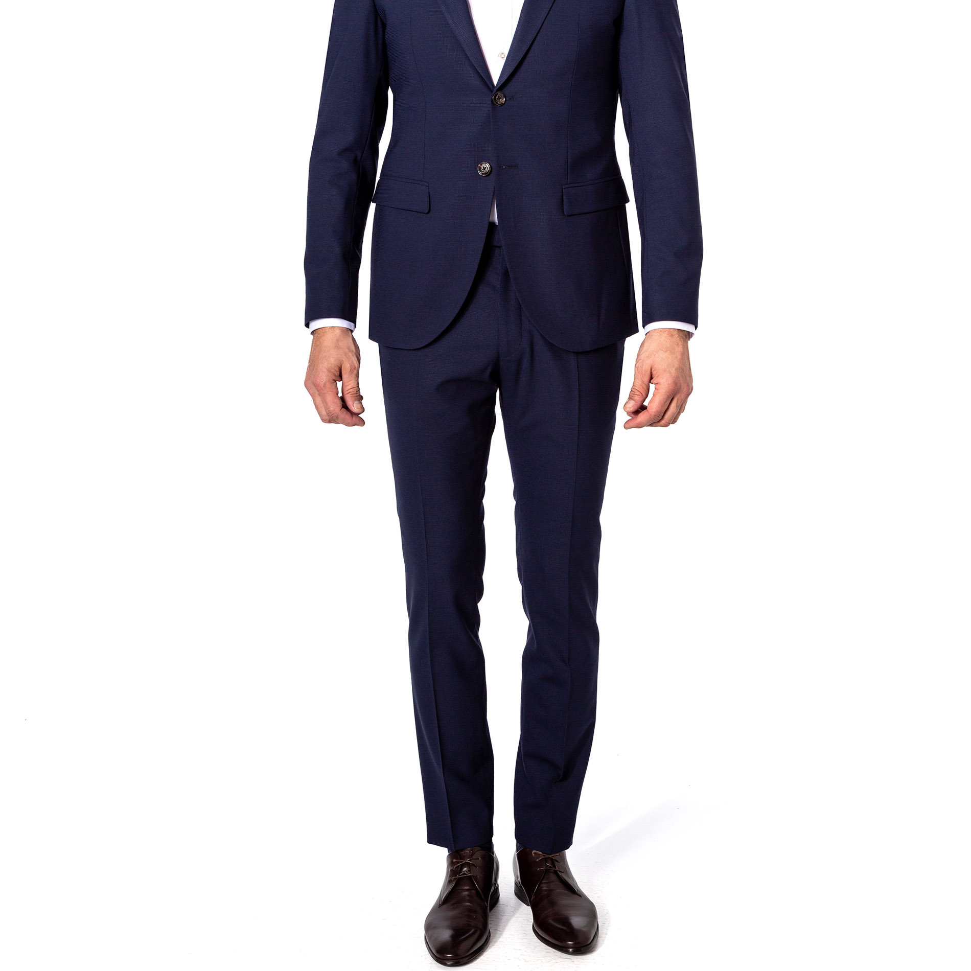 JOOP! Herren Hose blau Wolle Slim Fit