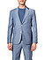 Sakko Aidan, Slim Fit, Mikrofaser, blau - blau