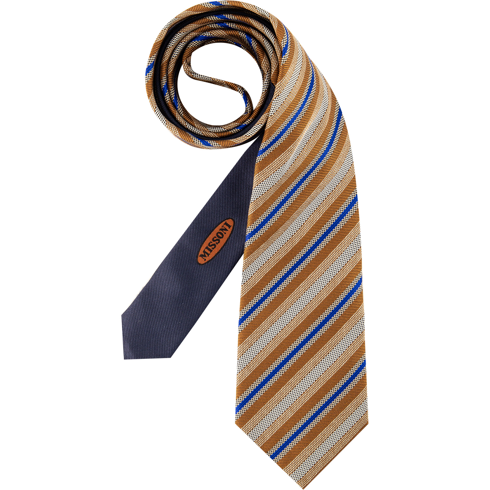 MISSONI Herren Krawatte braun College-Streifen