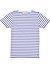 T-Shirt, Baumwolle, weiß-blau gestreift - weiß-blau