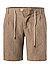 Shorts, Reines Leinen, taupe - taupe