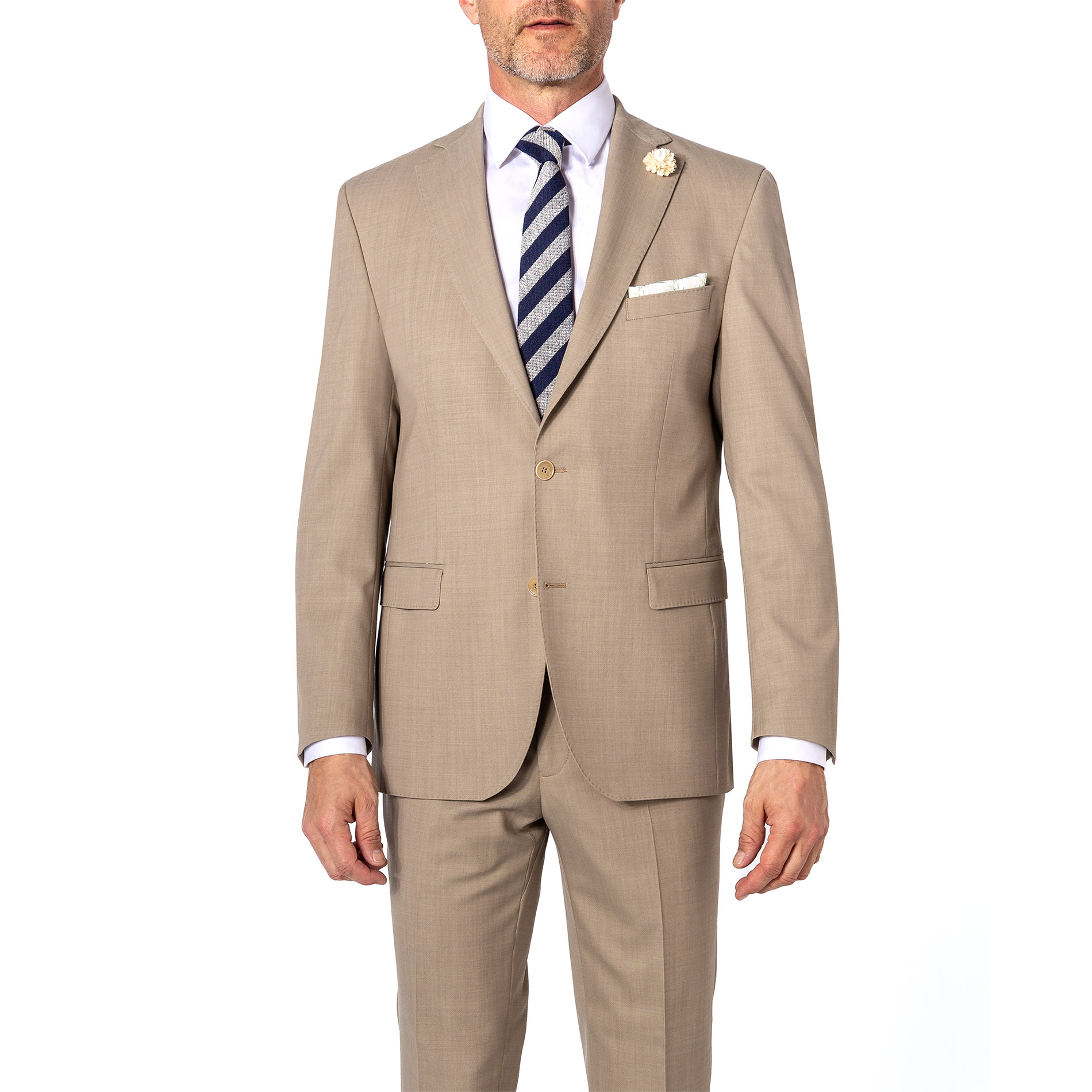 Carl Gross Herren Sakko beige Schurwolle