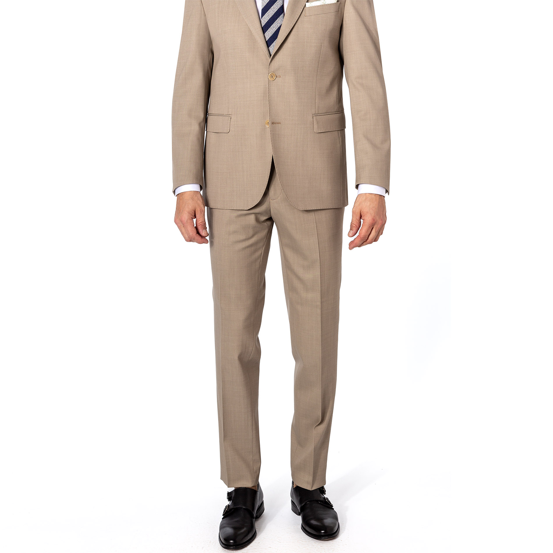 Carl Gross Herren Hose beige Schurwolle
