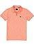 Polo-Shirt, Mikrofaser atmungsaktiv, hellorange meliert - pink