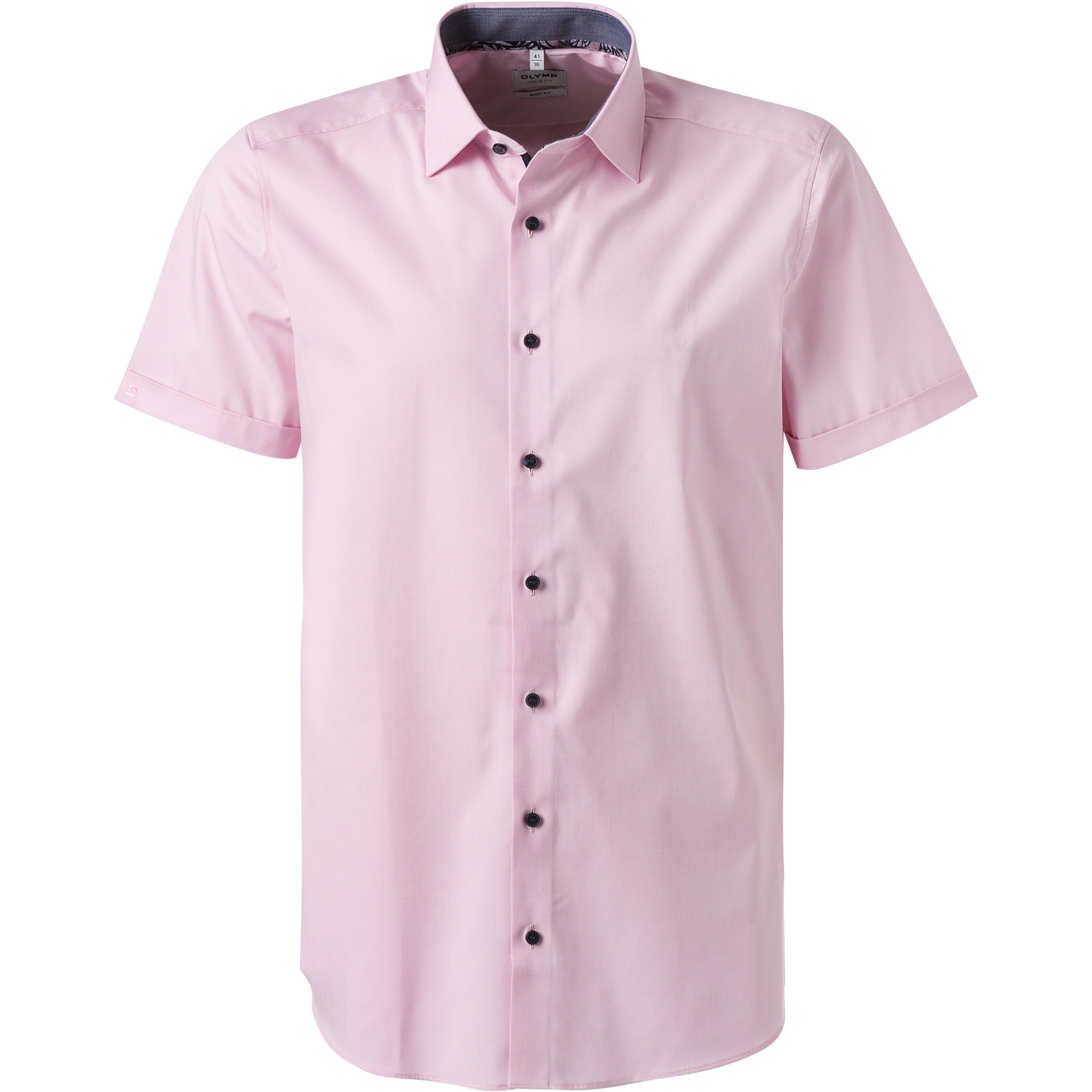 OLYMP Herren Kurzarmhemd rosa