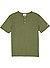 T-Shirt, Regular Fit, Baumwolle-Leinen, navy meliert - grün