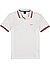 Polo-Shirt, Regular Fit, Baumwoll-Piqué, weiß-neonrot - weiß-neonrot