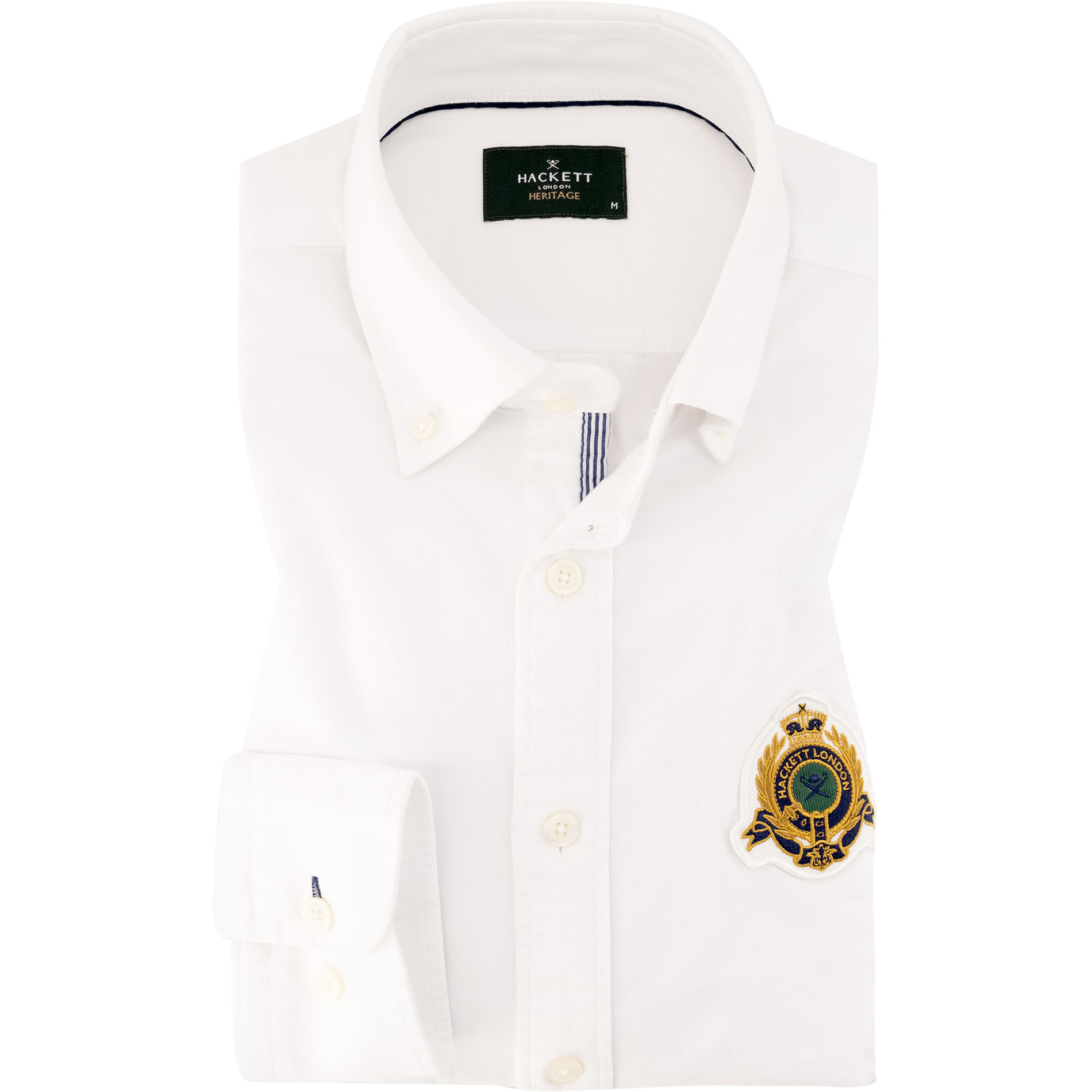 HACKETT Herren Hemd weiß Baumwolle Slim Fit