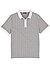 Polo-Shirt, Baumwoll-Strick, weiß-schwarz gemustert - weiß-schwarz
