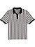 Polo-Shirt, Baumwoll-Strick, navy-weiß gemustert - navy-weiß