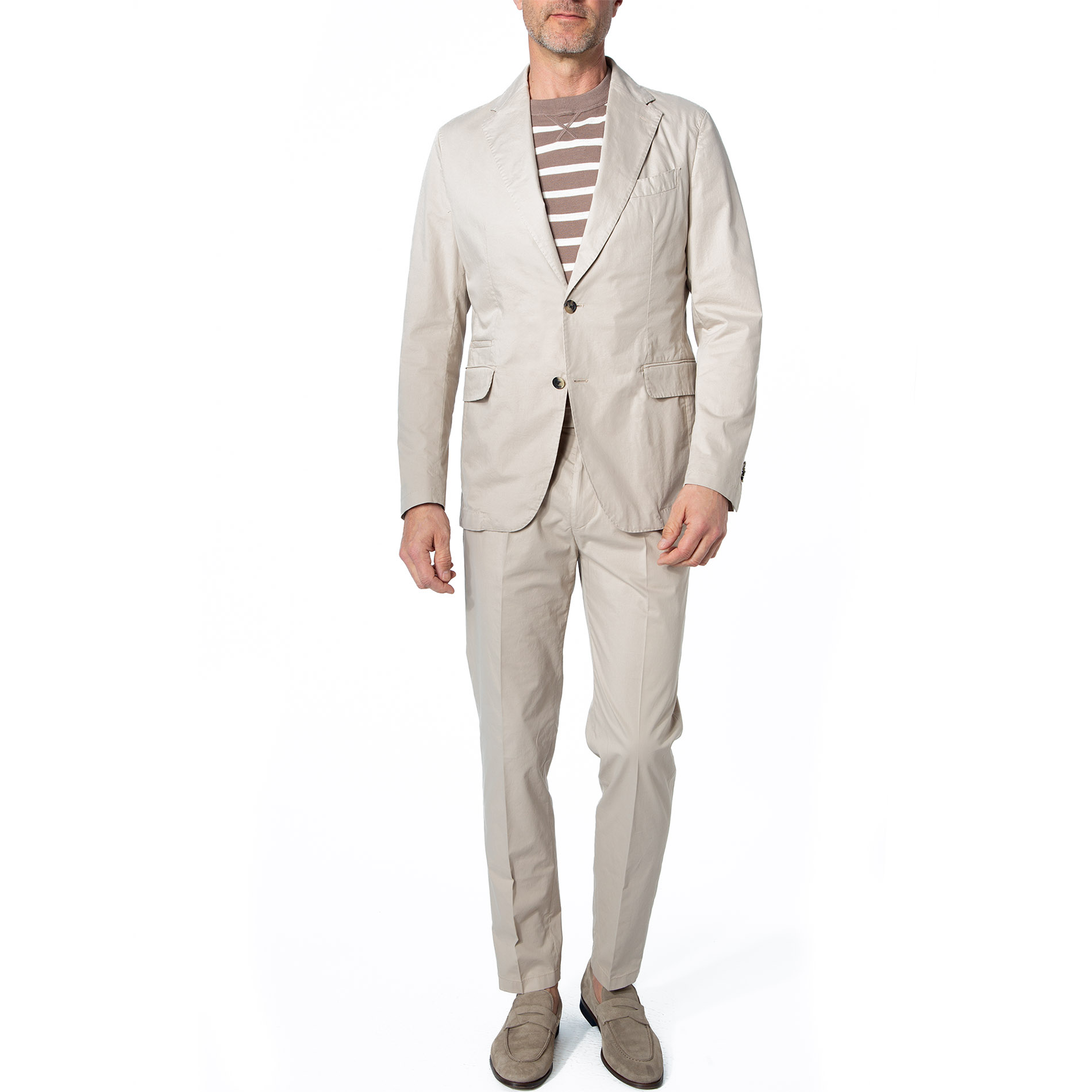 Windsor Herren Anzug beige Baumwolle