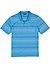 Polo-Shirt, mercerisierte Baumwolle, blau gestreift - blau
