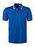 Polo-Shirt, Slim Fit, Baumwoll-Jersey, blau - blau