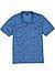 Polo-Shirt, Baumwoll-Jersey, blau gemustert - blau