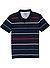 Polo-Shirt, Baumwoll-Jersey, navy-rot gestreift - navy