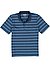 Polo-Shirt, Baumwolle mercerisiert, blau gestreift - jeansblau