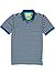 Polo-Shirt, Baumwoll-Piqué, navy-mint gestreift - hellgrün-blau