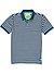 Polo-Shirt, Baumwoll-Piqué, navy-mint gestreift - hellgrün-blau