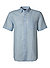 Kurzarmhemd, Reines Leinen, hellblau - hellblau