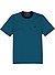 T-Shirt, Baumwolle, ozeanblau-schwarz gestreift - ozeanblau-navy