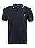 Polo-Shirt, Baumwoll-Piqué, navy - navy-silber