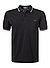 Polo-Shirt, Baumwoll-Piqué, schwarz - schwarz-dunkelbraun