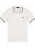 Polo-Shirt, Baumwoll-Piqué, weiß - schneeweiß-dunkelkaramell-silverblau (V21)