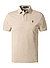 Polo-Shirt, Custom Slim Fit, Baumwoll-Piqué, sand meliert - sand