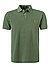 Polo-Shirt, Custom Slim Fit, Baumwoll-Piqué, grün meliert - moosgrün