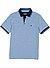 Polo-Shirt, Baumwoll-Piqué, blau meliert - blau-navy